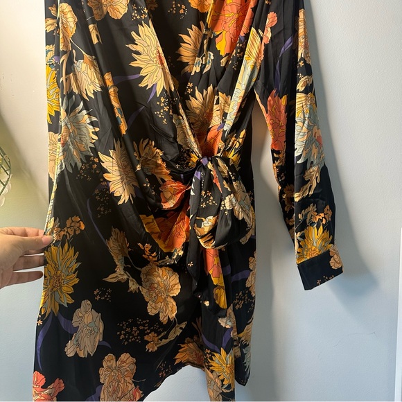 Plus Size Dress 1XL 2XL Fall  Long Sleeve Wrap Dress All Occasions Wedding - Picture 6 of 11